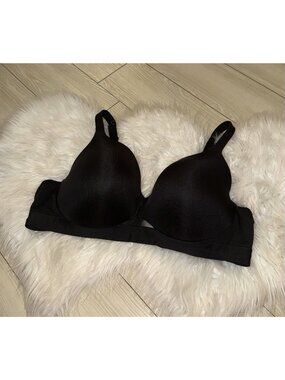 Cacique Lightly Lined Full Coverage Bra Underwire Womens 44C Black